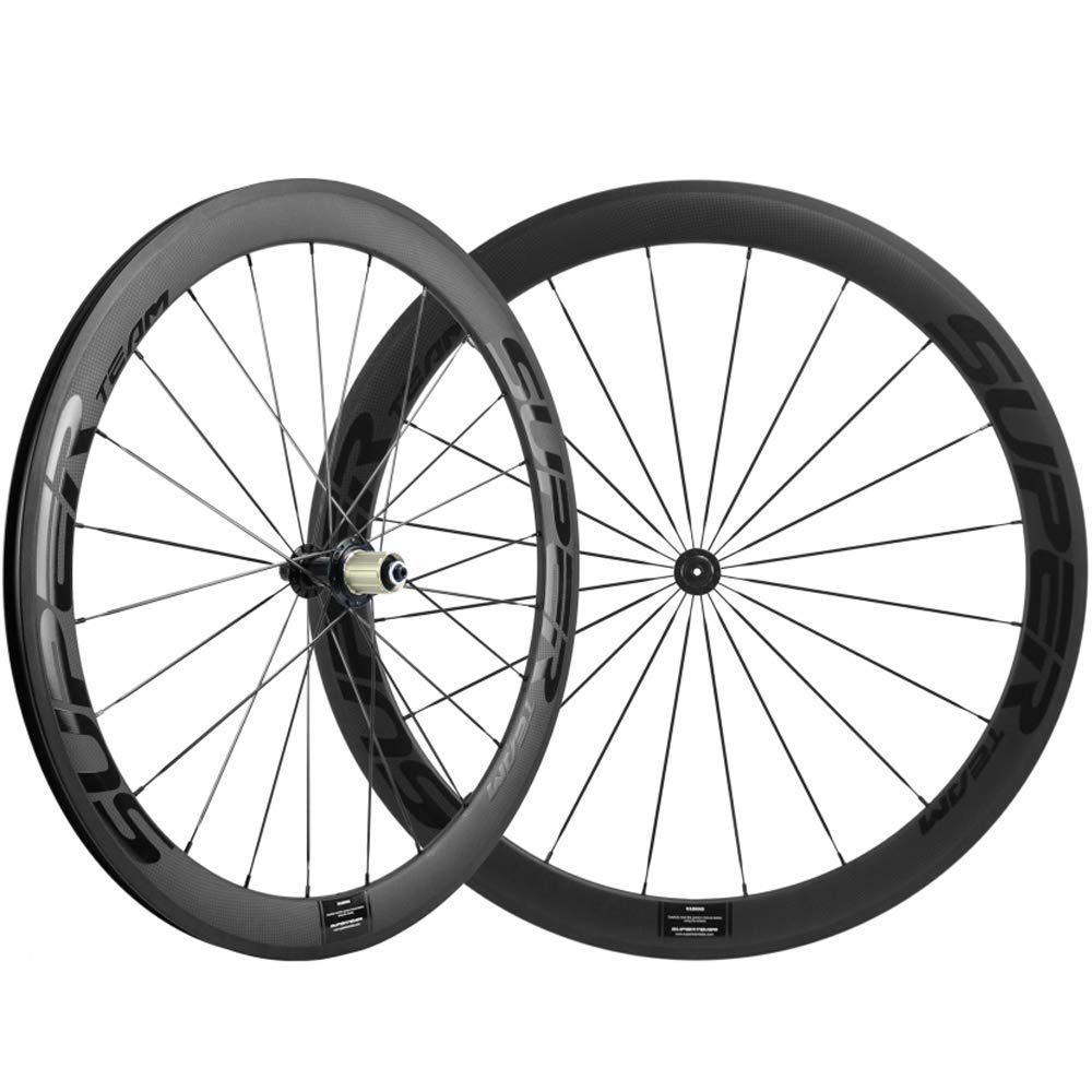 Amazon | SUPERTEAM 50mm/23mm カーボンバイクホイールセット 700c